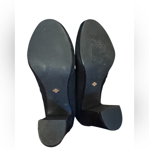 Nanette Lepore Womens Boots Black Suede Floral Embroidery Whimsigoth Boho Sz 7 - Picture 7 of 7